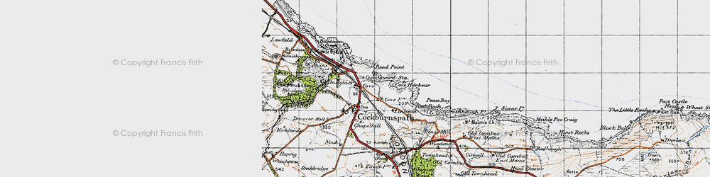 Old map of Bilsdean Creek in 1947