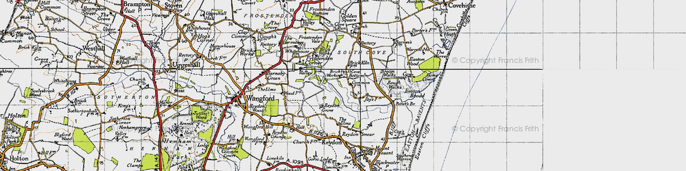 Old map of Broom Walks in 1946