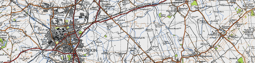 Old map of Covingham in 1947