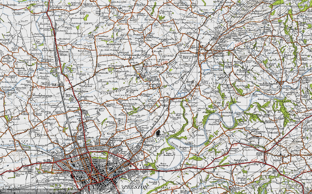 Old Map of Cow Hill, 1947 in 1947