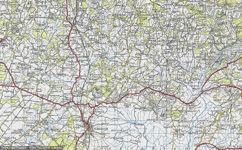 Old Map of Cowbeech Hill, 1940 in 1940