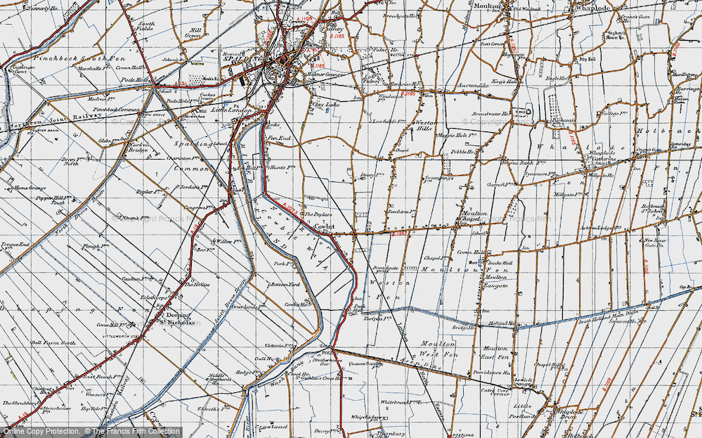 Old Map of Cowbit, 1946 in 1946