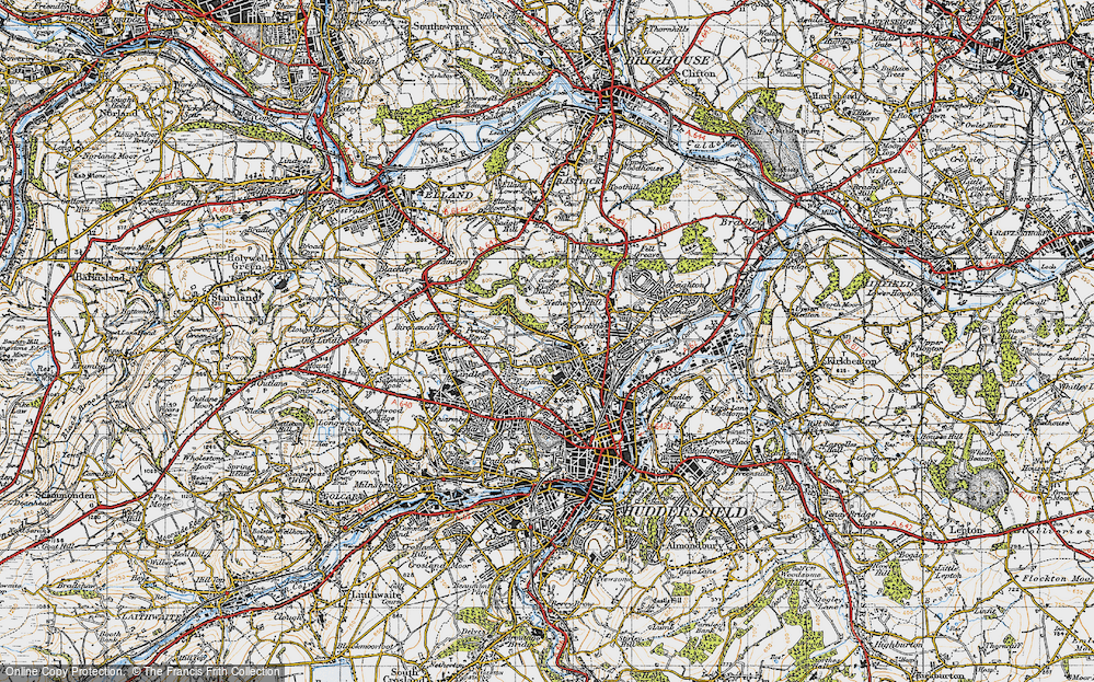 Old Map of Cowcliffe, 1947 in 1947