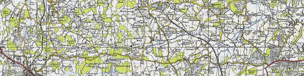 Old map of Cowden in 1946