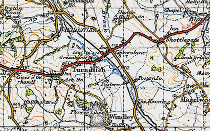 Old map of Cowers Lane in 1946