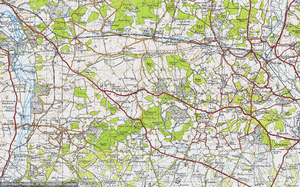 Old Map of Cowesfield Green, 1940 in 1940
