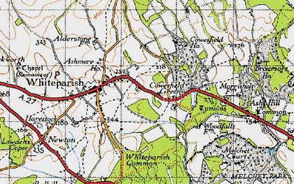 Old map of Cowesfield Green in 1940
