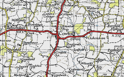 Old map of Browning's in 1940