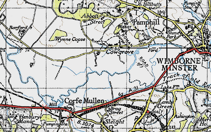 Old map of Cowgrove in 1940