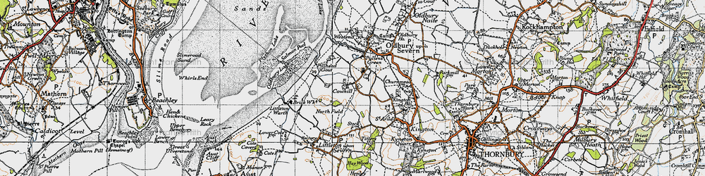 Old map of Titters Hill in 1946