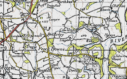 Old map of Cowlands in 1946