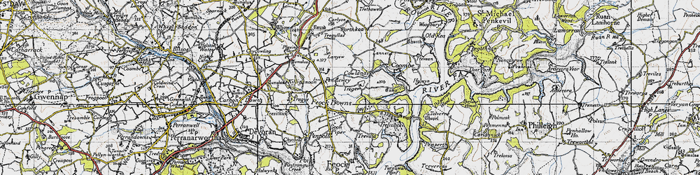 Old map of Cowlands in 1946