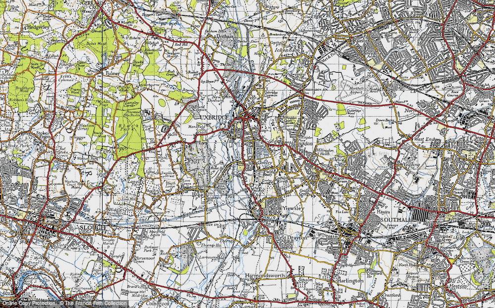 Old Map of Cowley, 1945 in 1945