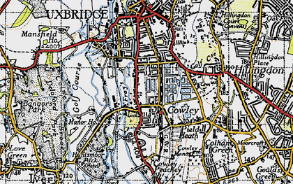 Old map of Cowley in 1945