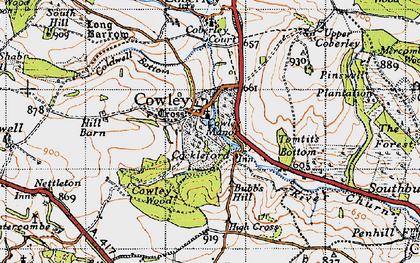 Old map of Cowley in 1946