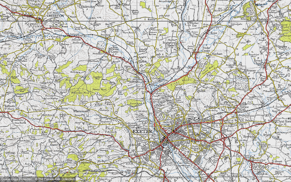 Old Map of Historic Map covering Barton Place in 1946
