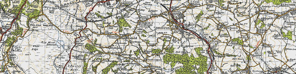 Old map of Cowley in 1947