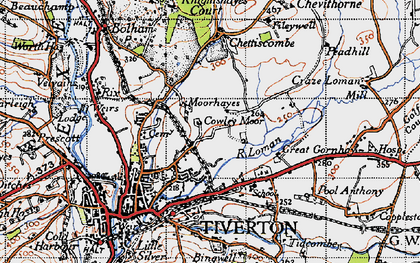 Old map of Cowleymoor in 1946