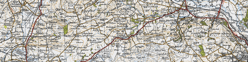 Old map of Cowling in 1947