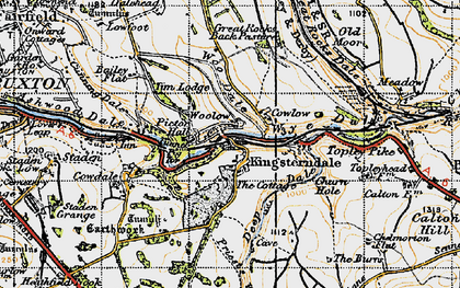 Old map of Woo Dale in 1947