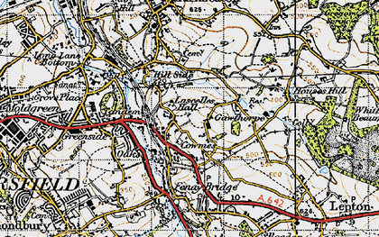 Old map of Cowmes in 1947