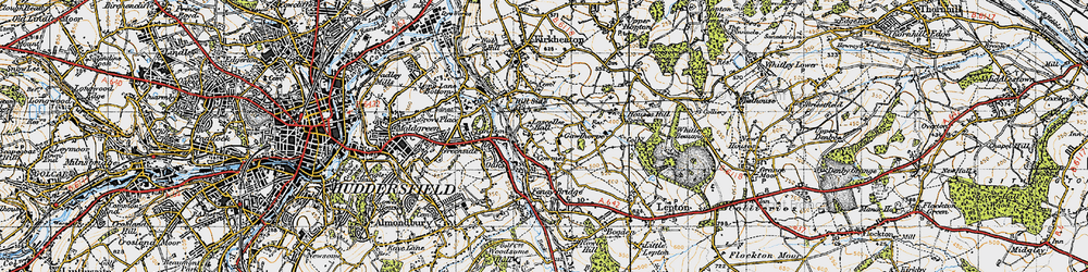 Old map of Cowmes in 1947