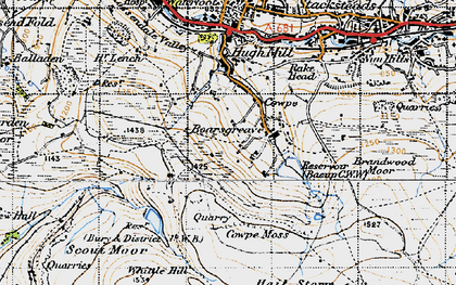 Old map of Cowpe in 1947