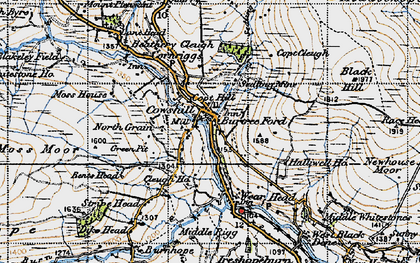 Old map of Cowshill in 1947