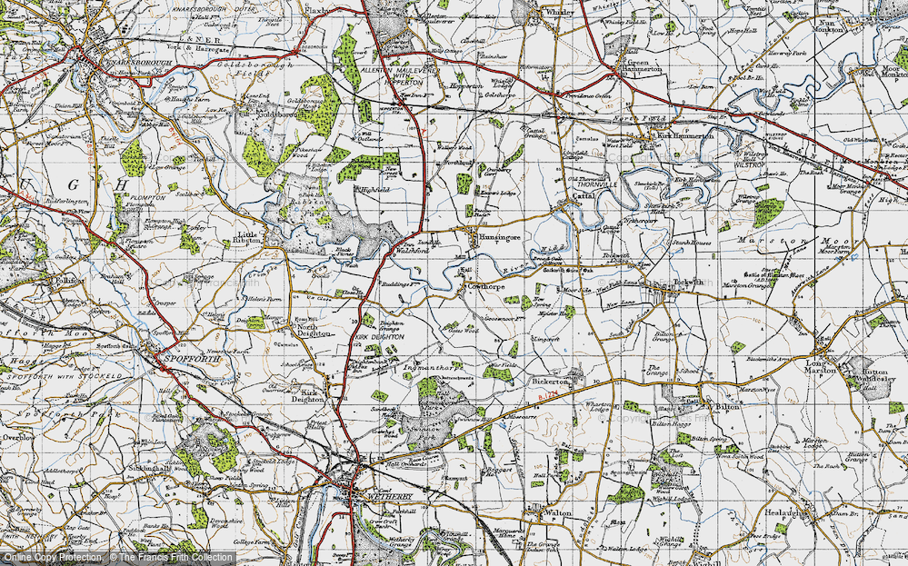 Old Map of Cowthorpe, 1947 in 1947