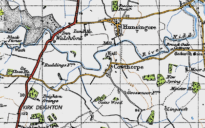 Old map of Cowthorpe in 1947