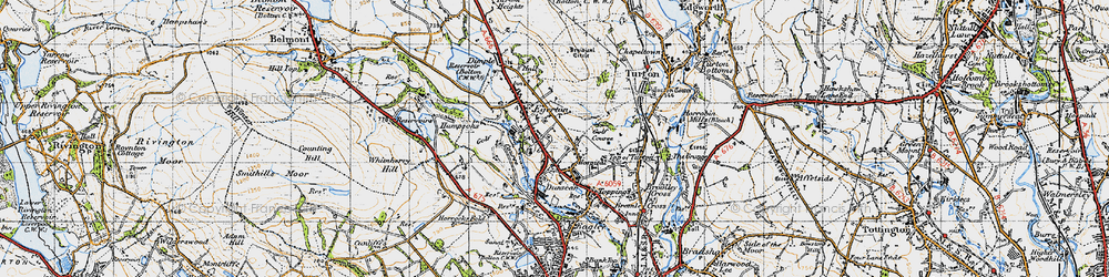 Old map of Cox Green in 1947