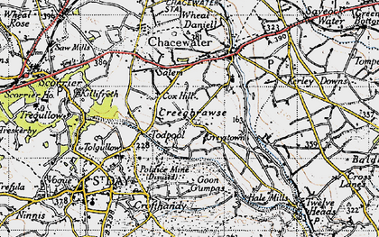 Old map of Cox Hill in 1946