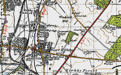 Old map of Windmill Hill in 1947