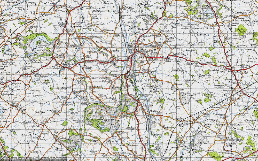 Old Map of Coxbank, 1947 in 1947
