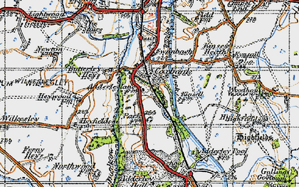 Old map of Butterley Heys in 1947