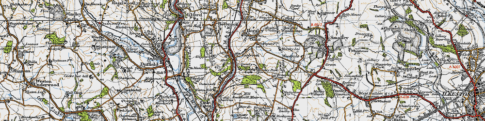 Old map of Coxbench in 1946