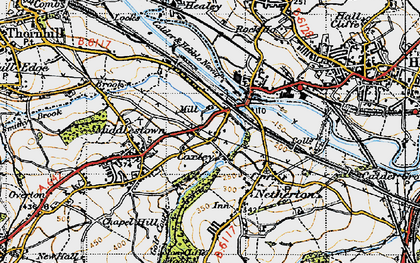Old map of Coxley in 1947