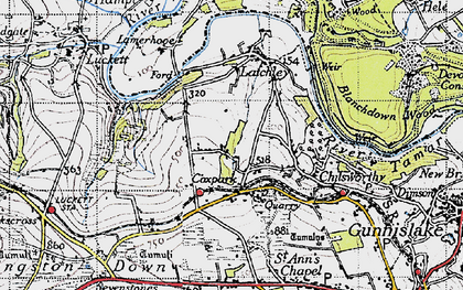 Old map of Coxpark in 1946