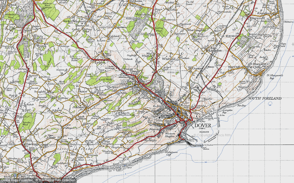 Old Map of Crabble, 1947 in 1947