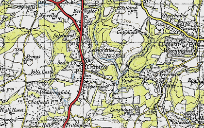 Old map of Free Chase in 1940