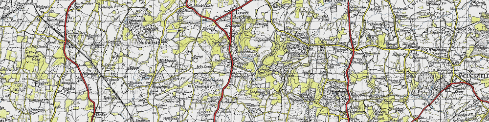 Old map of Free Chase in 1940