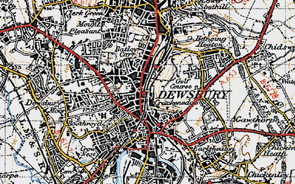 Old map of Crackenedge in 1947