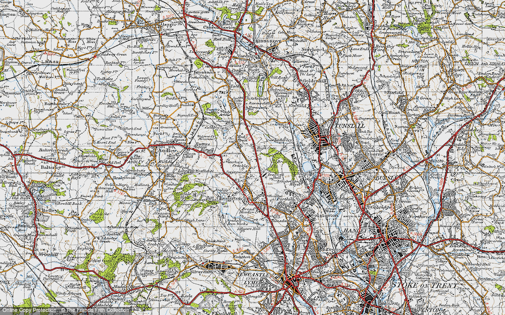 Old Map of Crackley, 1946 in 1946