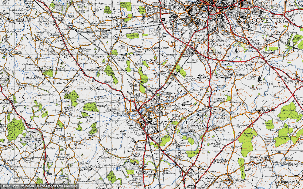 Old Map of Crackley, 1946 in 1946