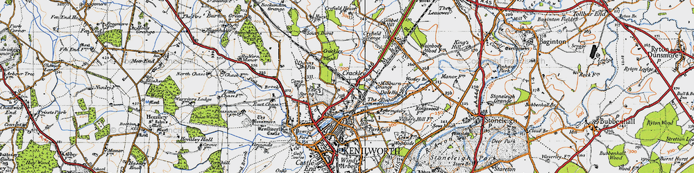 Old map of Crackley in 1946