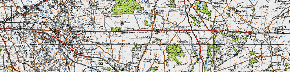 Old map of Brewer's Oak in 1946