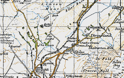 Old map of Linton Moor in 1947