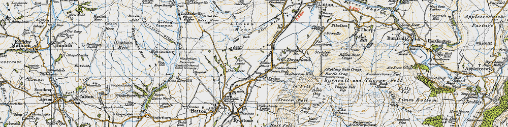 Old map of Linton Moor in 1947