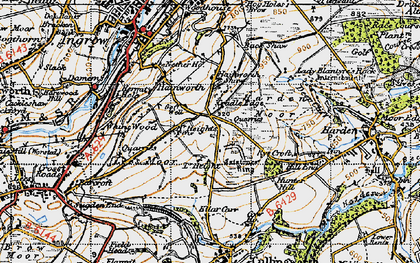 Old map of Cradle Edge in 1947