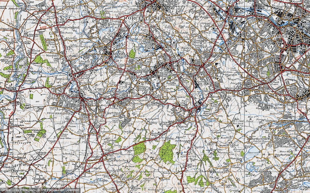 Old Map of Cradley, 1947 in 1947